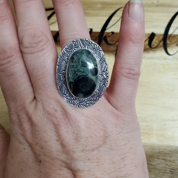 New Kambaba Jasper 925 Silver Ring. - Picture 2 of 6